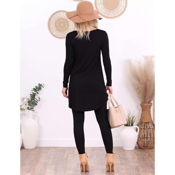 Women's Rayon Spandex Tunic Top Plus Size Casual Dressy with Floral Prints - Picture 5 of 6